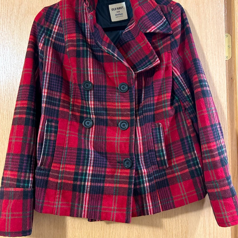 Old Navy Plaid winter coat